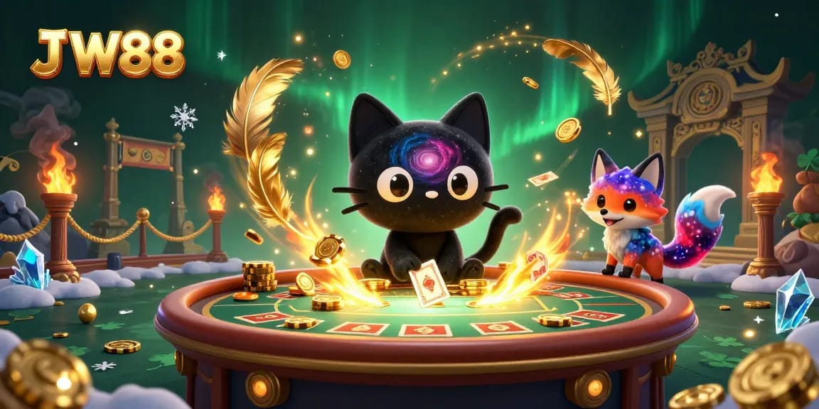 J W88 excels in thrilling cosmic casino adventures filled with swirling stars and golden chips.