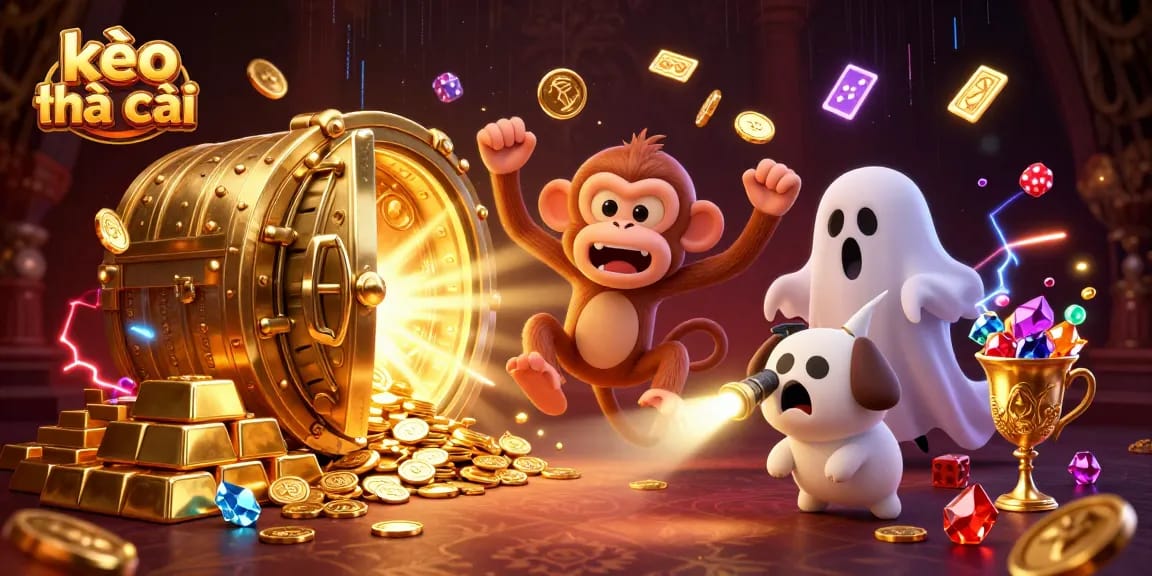Experience thrilling action with kèo nhà cái as a mischievous monkey juggles golden casino treasures.