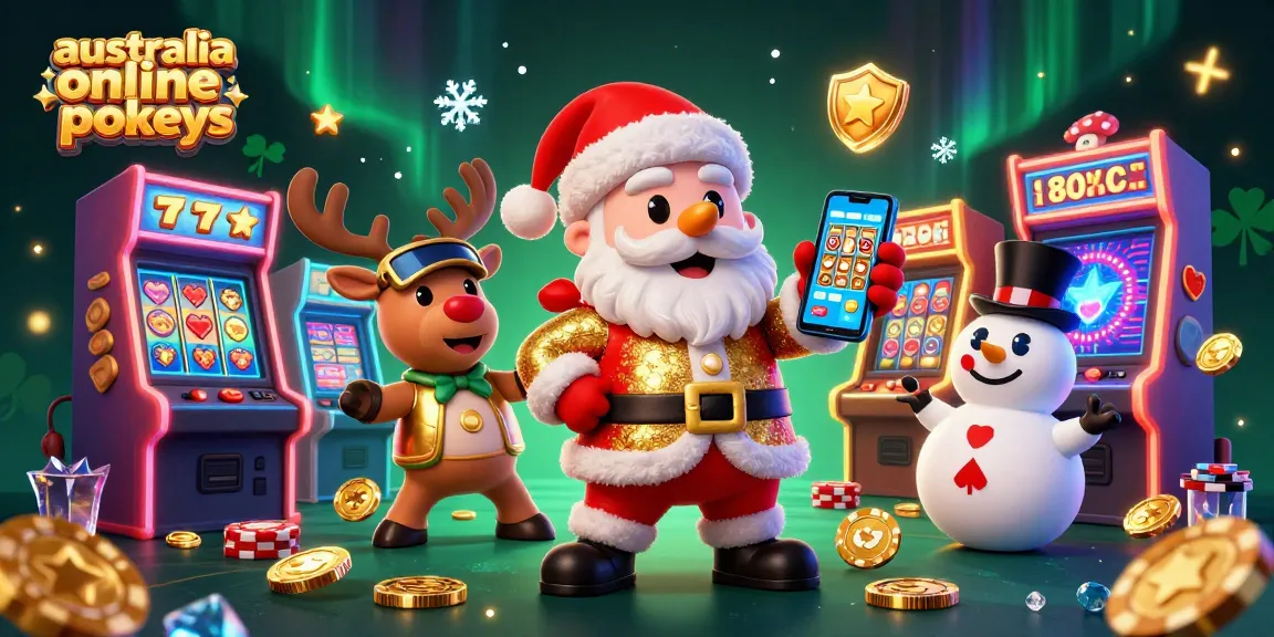 Play jackpot slots at australia online pokies with Santa and fun casino characters!
