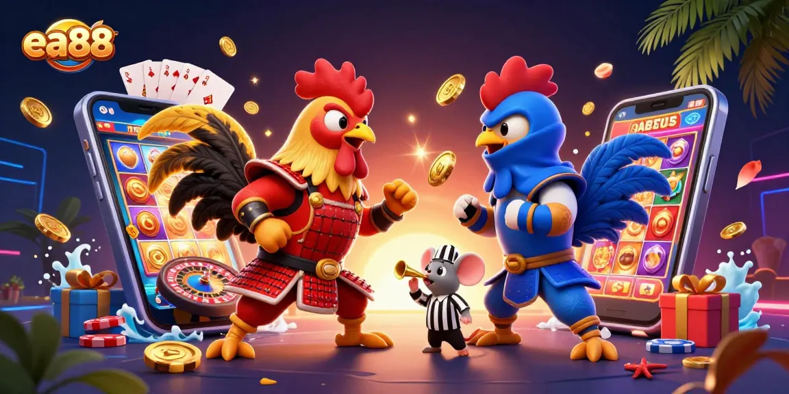 Engage in thrilling gameplay with ea88's dynamic showdown of samurai and ninja roosters!