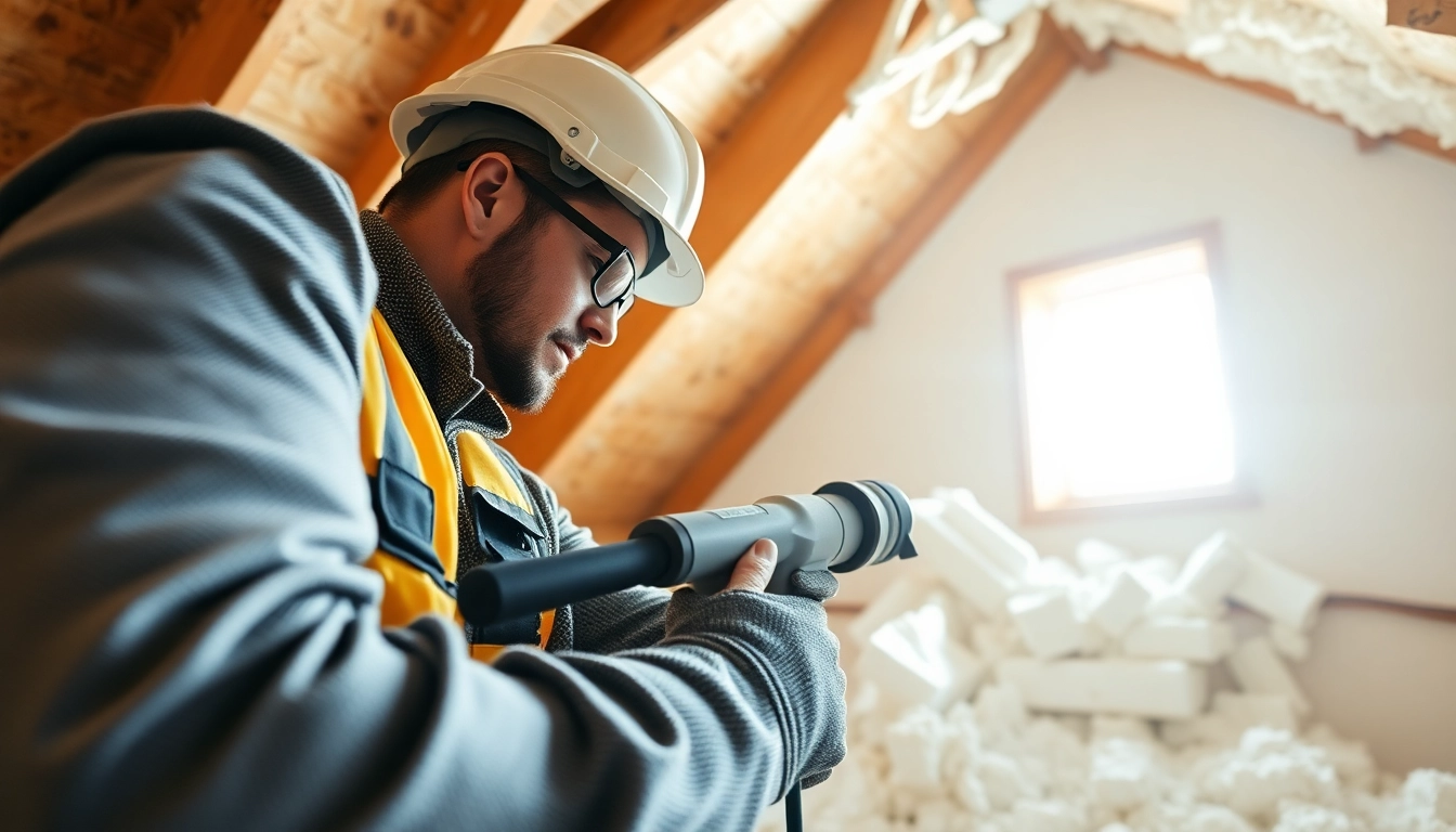 Executing loft spray foam removal process in a bright, organized attic environment.