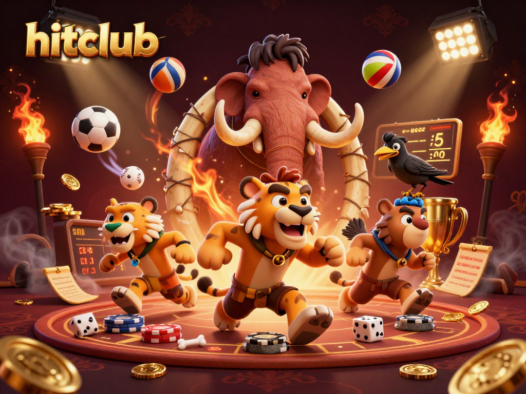 Experience thrilling gameplay at Hitclub with a dynamic 3D casino scene filled with excitement.