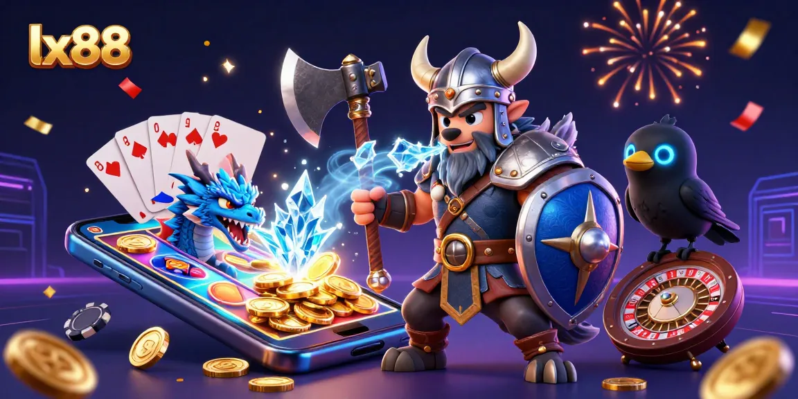 Experience thrilling adventures at lx88 with a Viking wolf, dragon, and slot games.