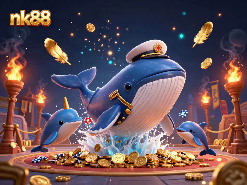 Experience the thrilling excitement of nk88 with vibrant sea creatures and casino elements!