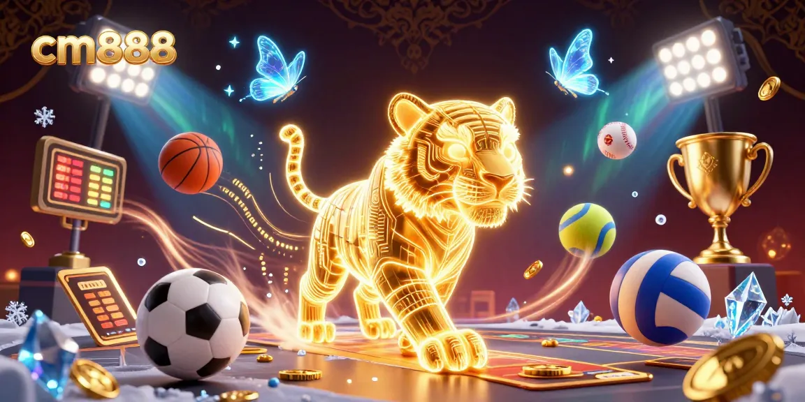 Engage in thrilling wins with cm888 in a vibrant casino scene filled with exciting game elements.