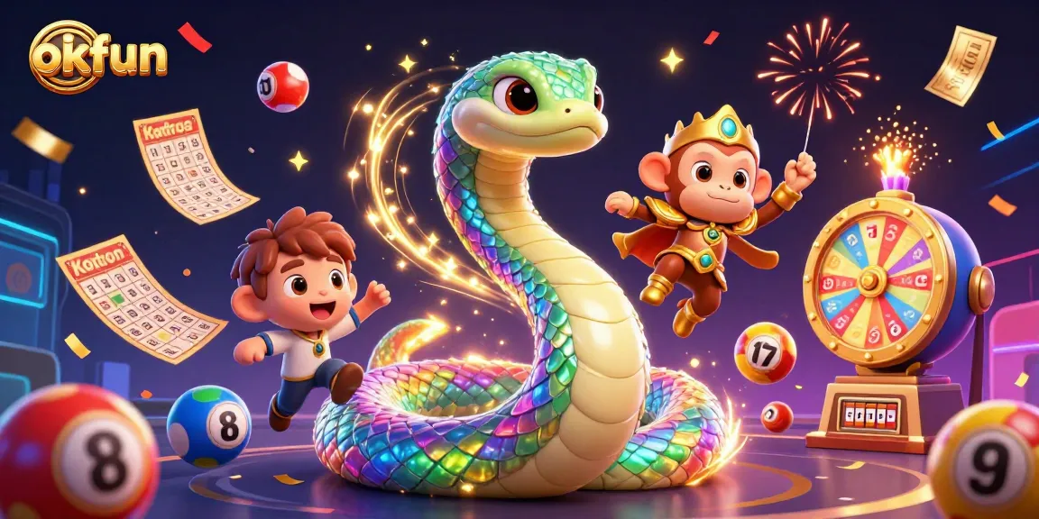 Experience the thrill at okfun with vibrant lottery elements and a magical casino atmosphere.