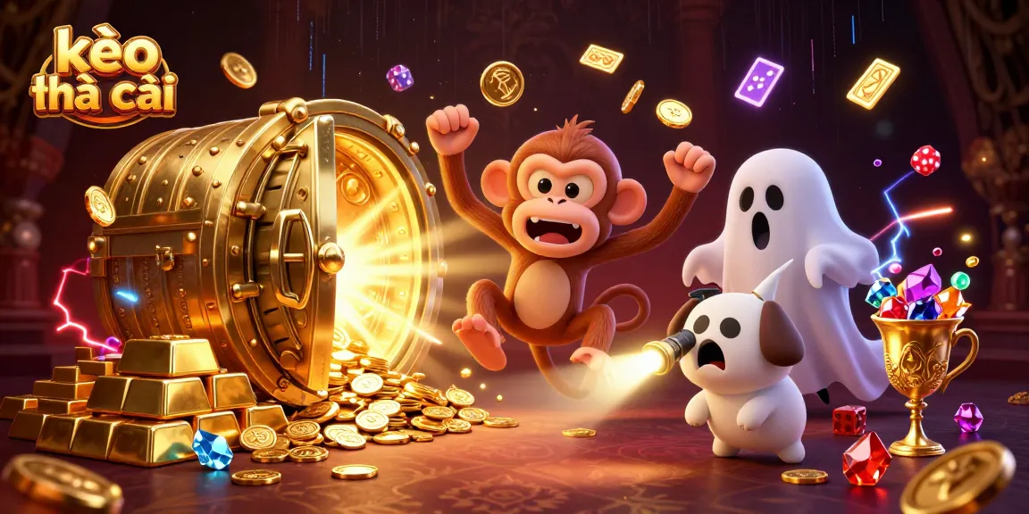 Experience thrilling action with kèo nhà cái as a mischievous monkey juggles golden casino treasures.