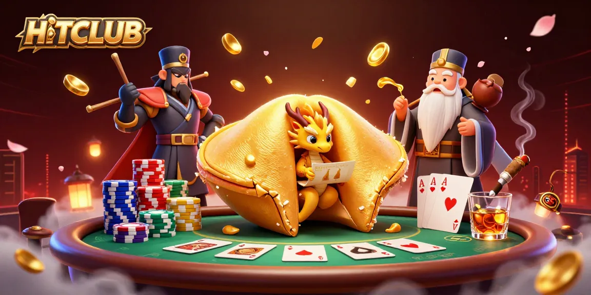 Experience excitement at HITCLUB with a vibrant 3D casino scene, showcasing golden rewards and lively gameplay.