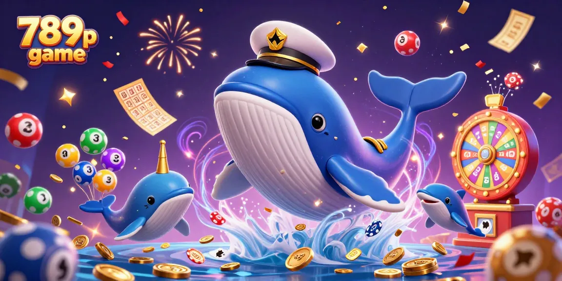Experience 789p game excitement with a dynamic casino-themed 3D illustration full of colors.