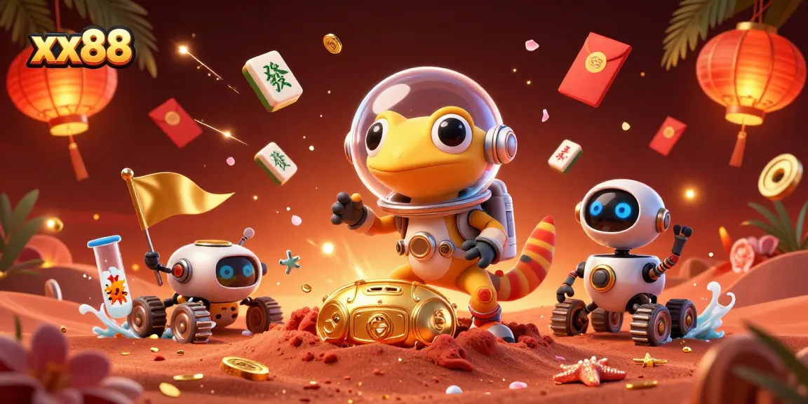 Engage in thrilling wins at xx88 as a Martian gecko discovers a hidden golden casino.