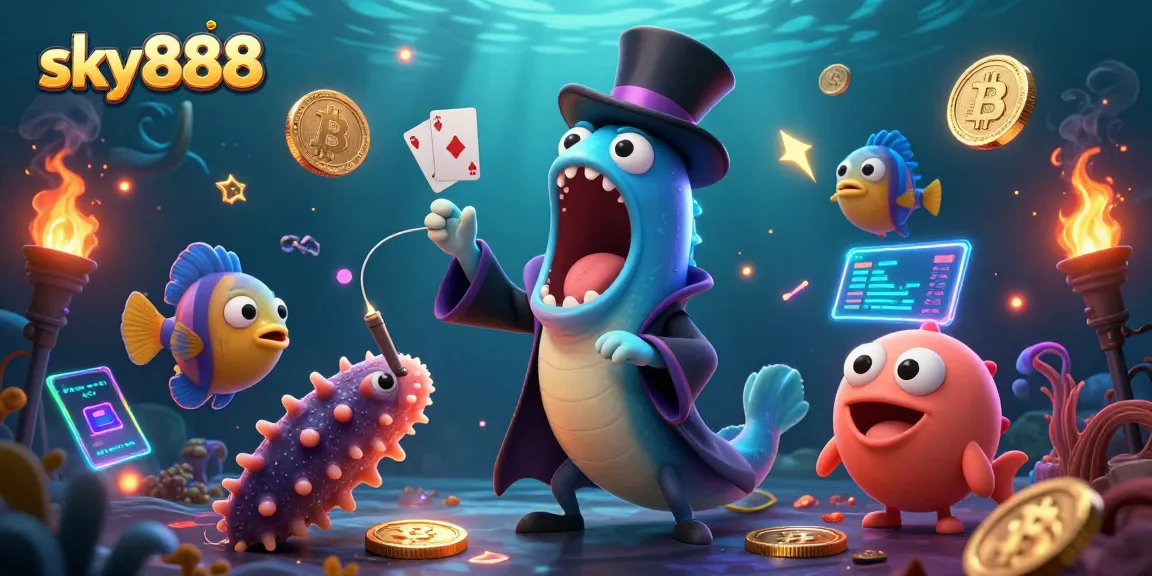Invite excitement with sky888 while experiencing thrilling crypto gaming action under the sea.