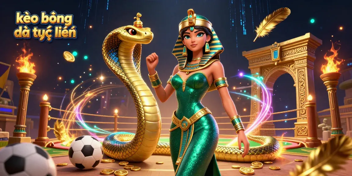 Experience thrilling kèo bóng đá trực tuyến with vibrant visuals of a sports betting scene featuring casino elements.
