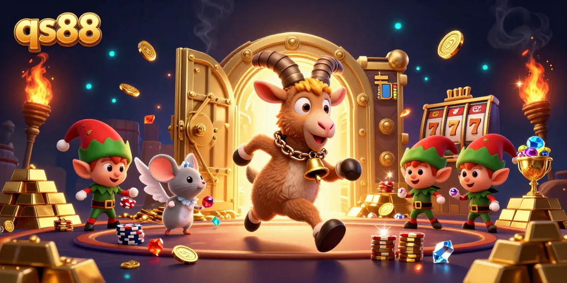 Experience the excitement of qs88 with festive casino characters amidst dazzling jackpots and dynamic game elements.