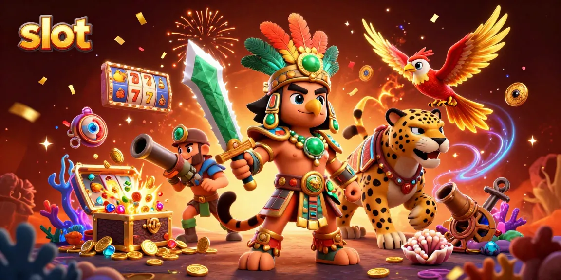 Experience dynamic slot gameplay with vibrant characters and treasure-filled scenes.