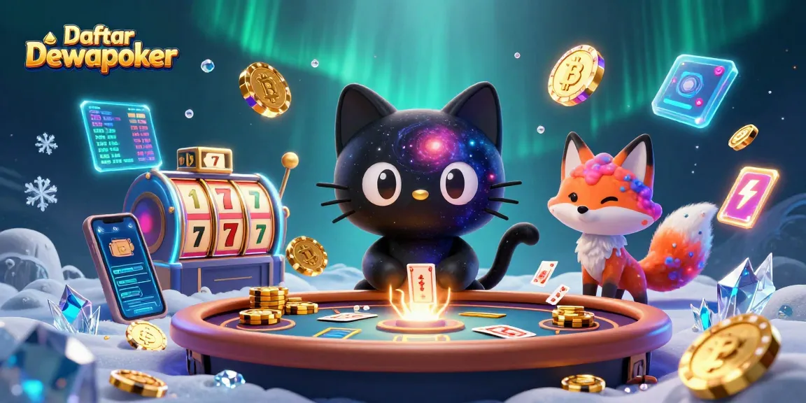 Experience thrilling poker action with Daftar Dewapoker's vibrant cosmic casino scene.