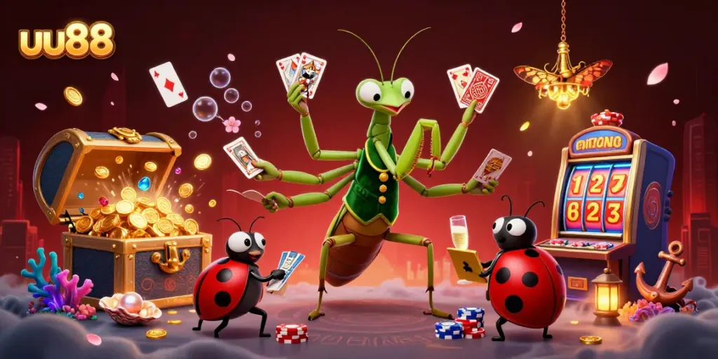 uu88 gambling characters engage in a vibrant scene of excitement and winning potential