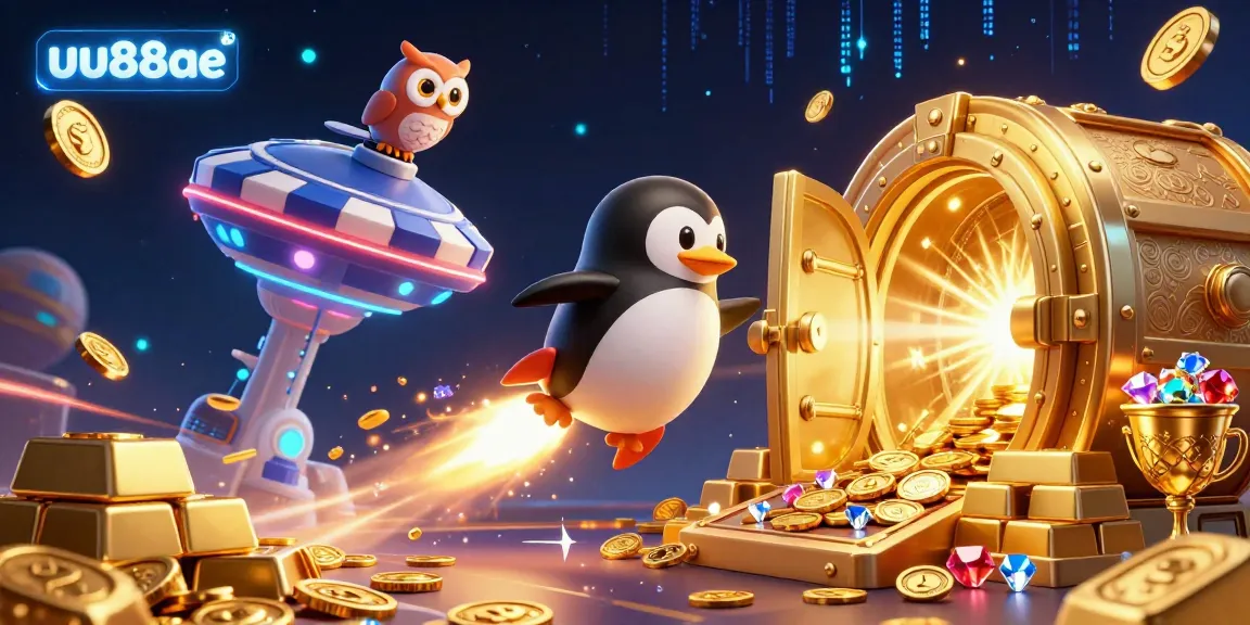 uu88ae delivers a thrilling casino experience with a penguin astronaut and dazzling treasures.