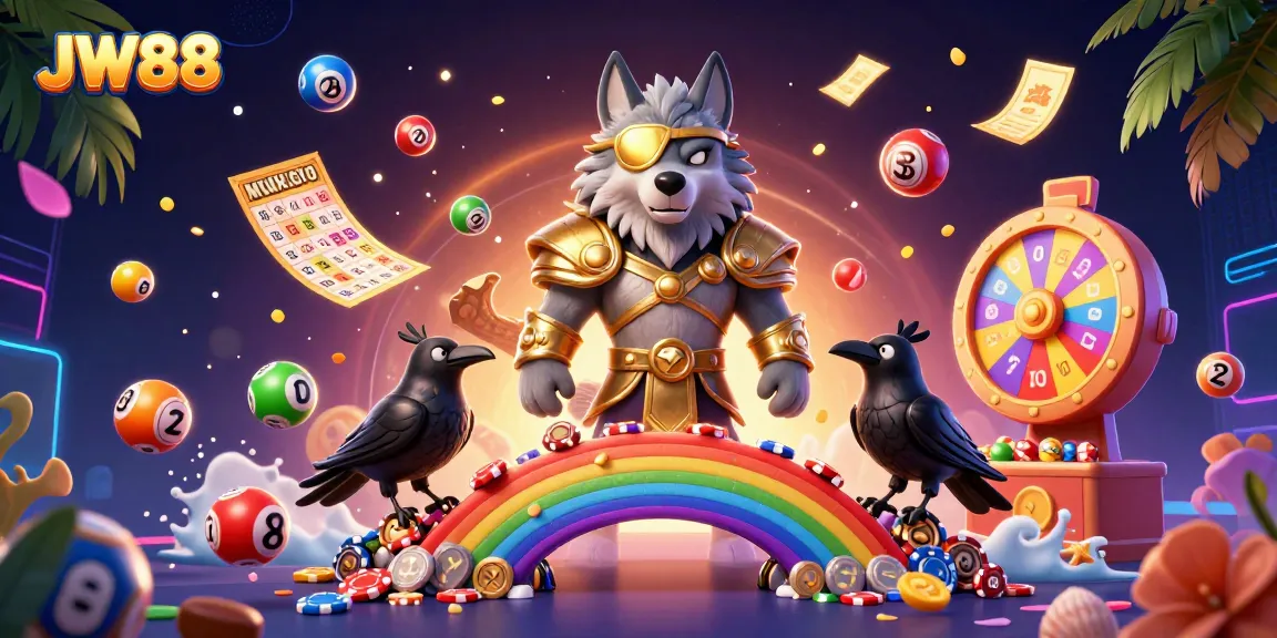 Engage with JW88's vibrant gaming scene featuring unique mythical characters and dynamic lottery elements.