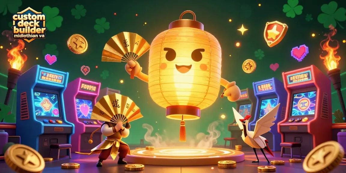 Win big with the custom deck builder midlothian va in this vibrant casino scene showcasing dynamic characters and engaging game elements.